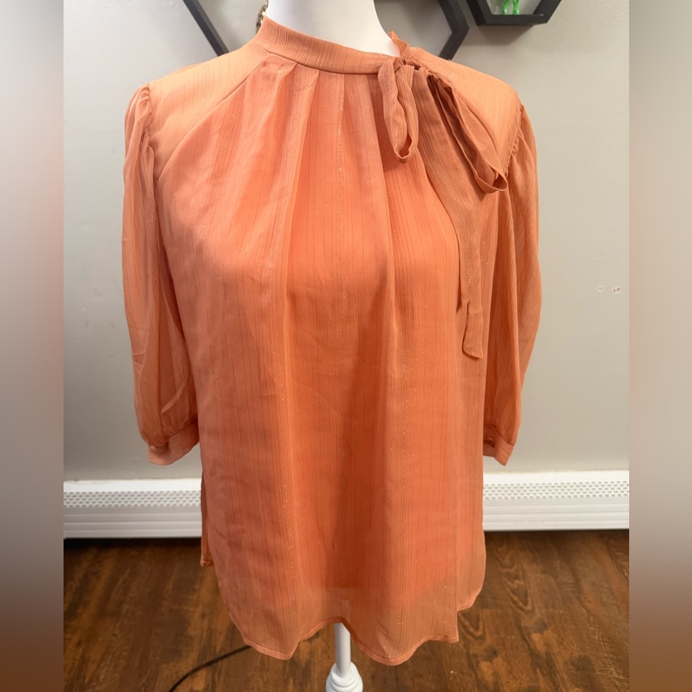 Elegant Orange Women's Top NWOT